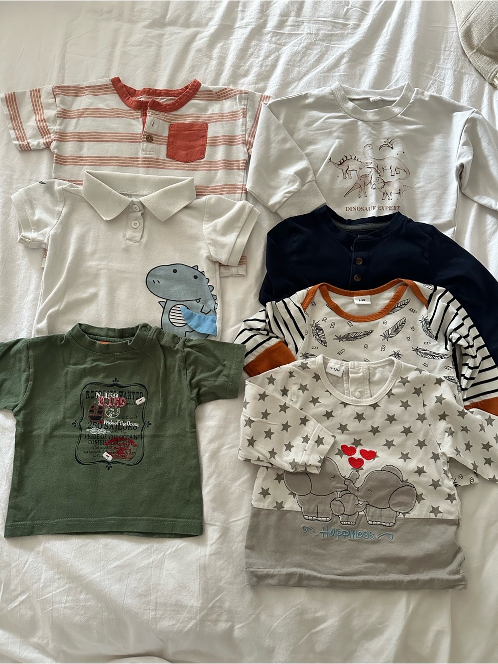 Set of 7 tops. 18-24months